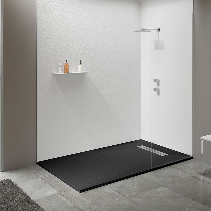 Modern Black Marble & Resin Stone Gelcoat Effect Luxury Gelcoat 3cm Shower Tray Manufacturer in Turkiye